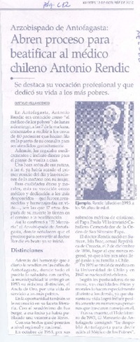 Abren proceso para beatificar al médico chileno Antonio Rendic