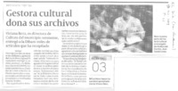 Gestora cultural dona sus archivos