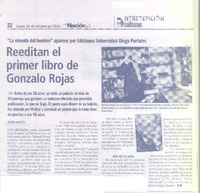 Reeditan el primer libro de Gonzalo Rojas