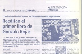 Reeditan el primer libro de Gonzalo Rojas
