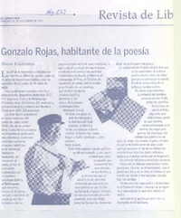 Gonzalo Rojas, habitante de la poesía