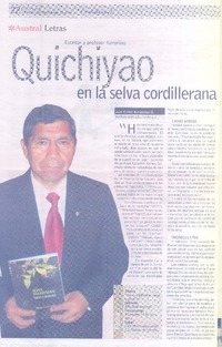 Quichiyao en la selva cordillerana