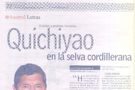 Quichiyao en la selva cordillerana