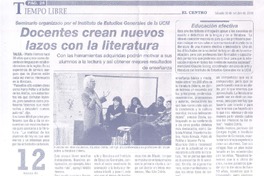 Docentes crean nuevos lazos con la literatura