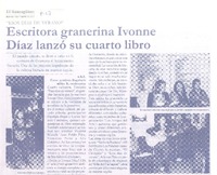 Escritora granerina Ivonne Díaz lanzó su cuarto libro