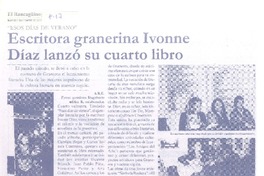 Escritora granerina Ivonne Díaz lanzó su cuarto libro