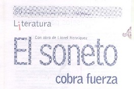 El soneto cobra fuerza