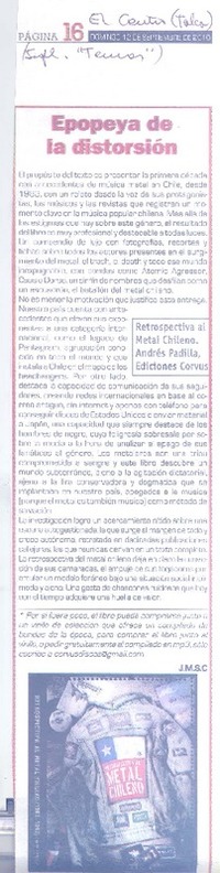 Epopeya de la distorción