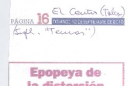 Epopeya de la distorción