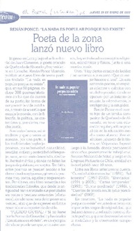 Poeta de la zona lanzó nuevo libro