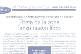 Poeta de la zona lanzó nuevo libro