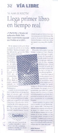 Llega primer libro en tiempo real