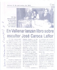 En Vallenar lanzan libro sobre escultor José Carroza Laflor