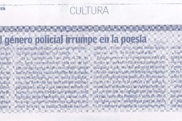 El género policial irrumpe en la poesía