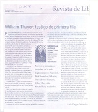 William Thayer, testigo de primera fila