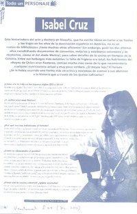 Isabel Cruz (entrevista)