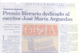 Premio literario dedicado al escritor José María Arguedas