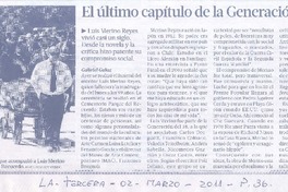 El último capítulo de la Generación del 38