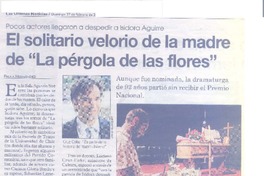 El solitario velorio de la madre de "La pérgola de las flores"