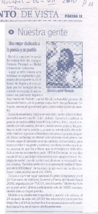 Una Mujer dedicada a la poesía y su pueblo