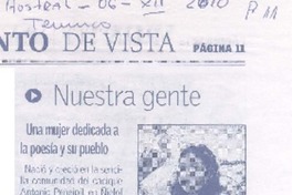 Una Mujer dedicada a la poesía y su pueblo