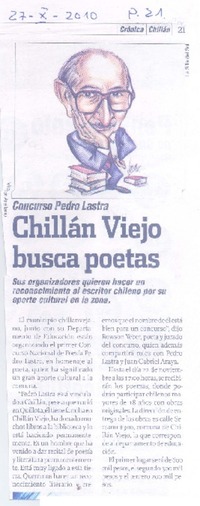 Chillán viejo busca poetas