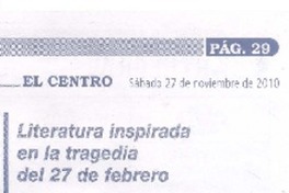 Literatura inspirada en la tragedia del 27 de febrero