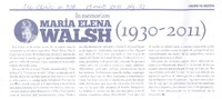In memoriam María Elena Walsh (1930-2011)