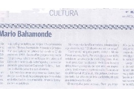 Dos líneas para Mario Bahamonde