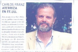 Carlos Franz aterriza en EE.UU