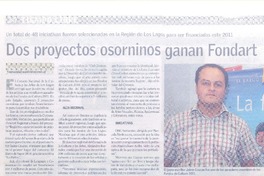 Dos proyectos osorninos ganan Fondart
