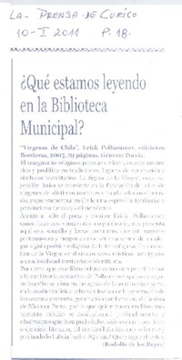 ¿Qué estamos leyendo en la Biblioteca Municipal?