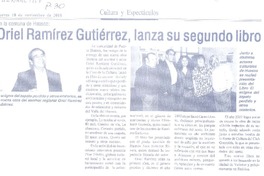 Oriel Ramírez Gutiérrez, lanza su segundo libro
