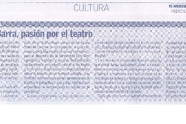 Pedro de la Barra, pasión por el teatro