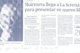 Skármeta llega a La serena para presentar su nuevo libro