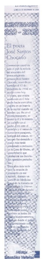 El poeta José Santos Chocano