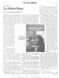 Su última Rosa  [artículo] Elena Vial.