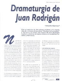 Dramaturgia de Juan Radrigán  [artículo] Claudio Garvizo