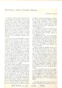 Entrevista a Arturo Fontaine Talavera  [artículo] Isabel Aninat