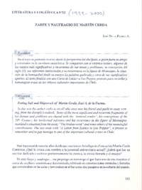 Zarpe y naufragio de Martín Cerda  [artículo] José de la Fuente A.