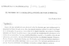El nombre de la rosa en la poesía de Pablo Neruda  [artículo] Luis Rubilar Solís