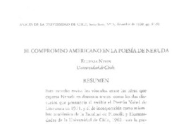 El compromiso americano en la poesía de Neruda  [artículo] Eugenia Neves