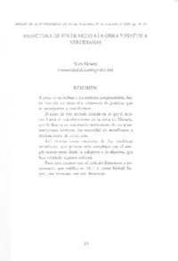 Relectura de fin de siglo a la obra y estética nerudianas  [artículo] Naín Nómez