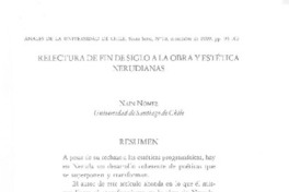 Relectura de fin de siglo a la obra y estética nerudianas  [artículo] Naín Nómez