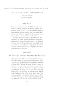 Una lectura finisecular de Neruda  [artículo] Federico Schopf