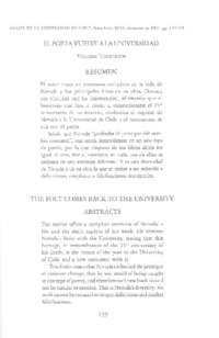 El poeta vuelve a la Universidad  [artículo] Volodia Teitelboim