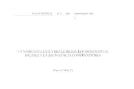 La narrativa de Rivera Letelier: los signos de la escasez y la abundancia comprensatoria.  [artículo] Claudio Maíz.
