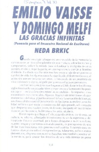 Emilio Vaisse y Domingo Melfi.  [artículo]