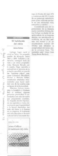 El habitante del cielo  [artículo].