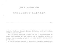Guillermo Labarca  [artículo] José S. González Vera.